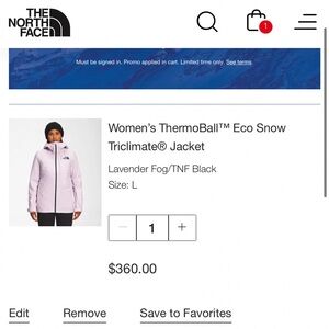 Women’s North Face thermoball triclimate jacket